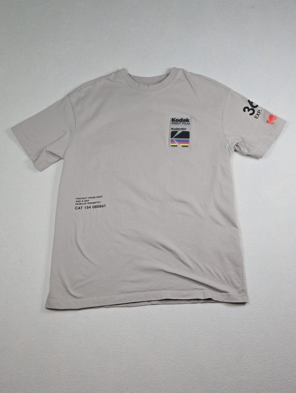 Kodak Men's Short Sleeve Graphic Tee in Light Gray H&M Collab